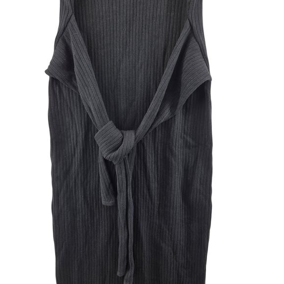 Good American Body Sexy Dress Womens 1X 5 Black Ribbed Knit Sleeveless Bodycon‎ - Picture 7 of 13